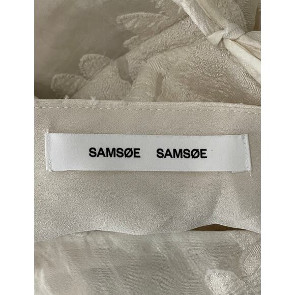 Samsoe Samsoe Anai Dress in Pristine White Medium Bridal Wedding Graduation Boho - Picture 12 of 15